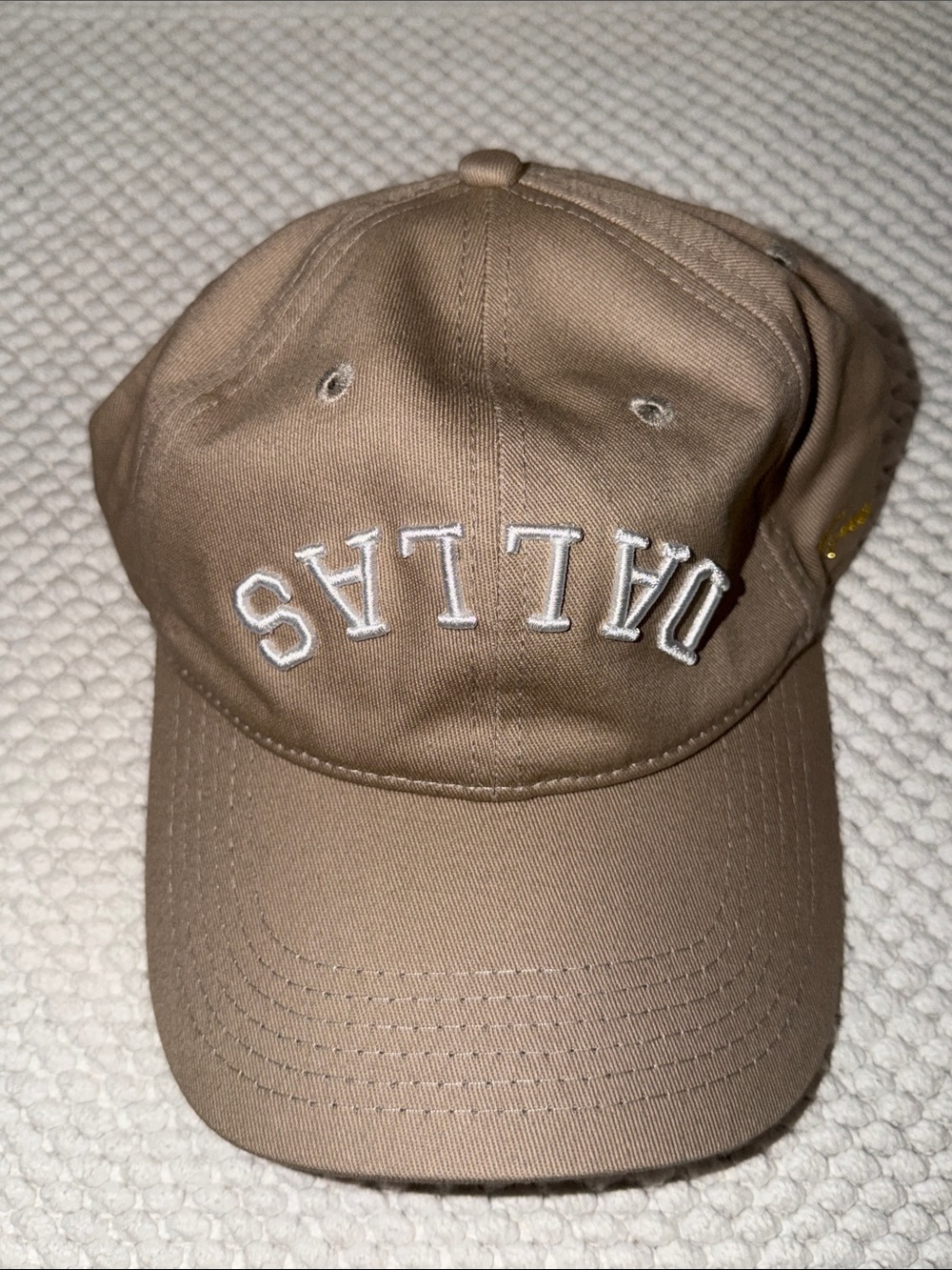 NWOT True Brvnd Dallas Dad Hat - Sand